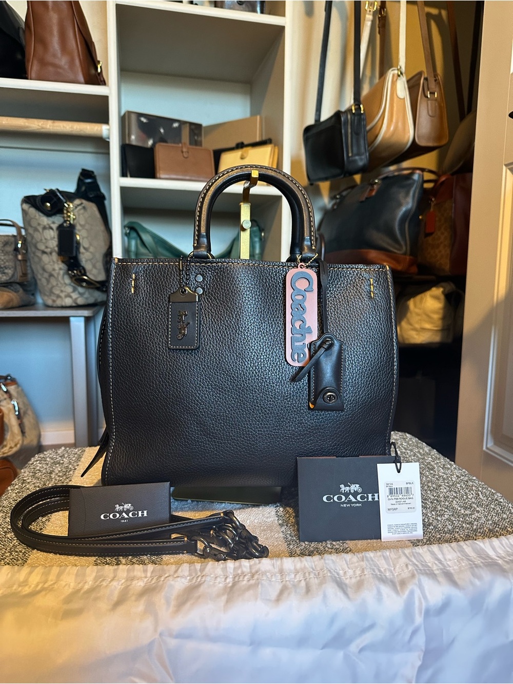 Collector’s Item~Coach 2nd GEN ROGUE 30 W/tags and receipt. Stored since 2018! - Picture 3 of 15